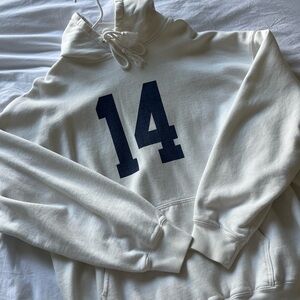 Brandy Melville Hoodie with Navy '14' Graphic